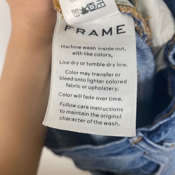 FRAME 'Le Mix Repair' High-Waist Jeans Palomino - Size 28 - Picture 8 of 11